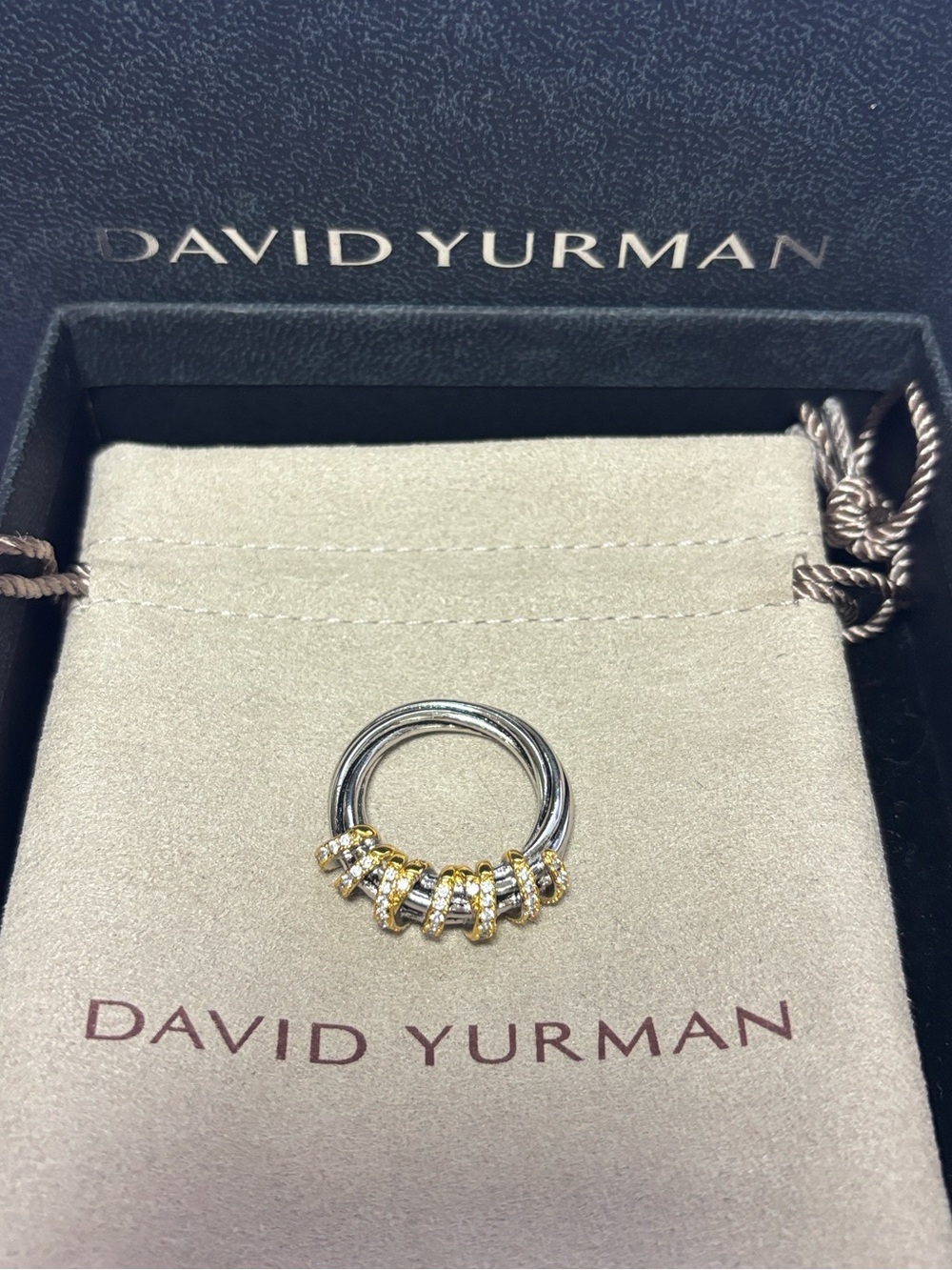 David Yurman Silver and Gold Ring💍
